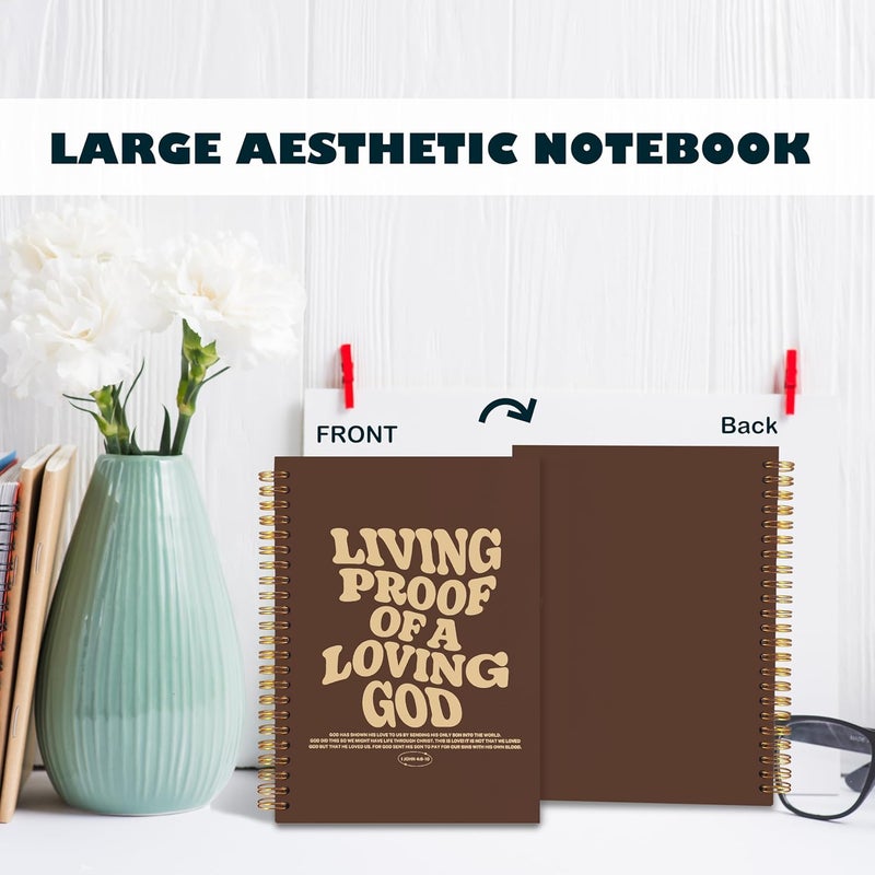 BearCake Christian Journals for Men, Living Proof of a Loving God Christian Notebook, Bible Notebooks for Note Taking, Bible Journaling Notebook, Hardcover Spiral Notebook 5.5x8.3 - Image 4
